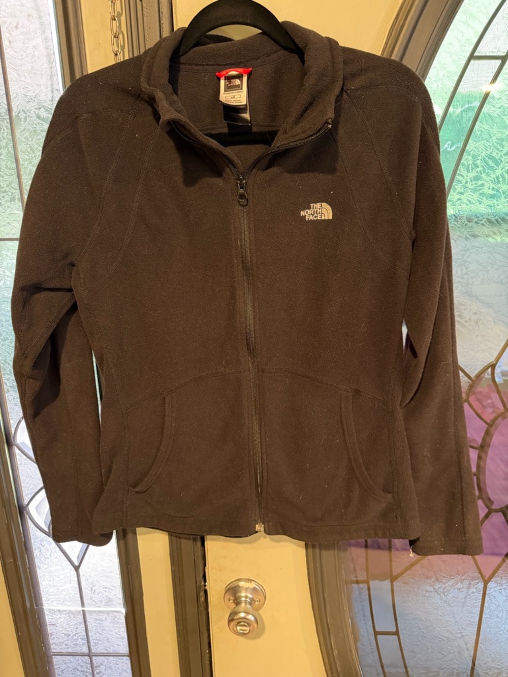 The North Face Black Women's Fleece Jacket with Logo Tag